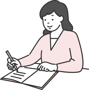 勉強中の女性